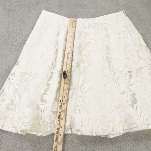 Draper James Skirt Womens 12 White Embroidered Overlay Mini Bridal - Picture 6 of 16